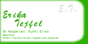 erika tejfel business card